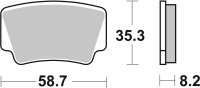 SBS Bremsbelag 867SI (Satz pro Scheibe) Offroad Sinter