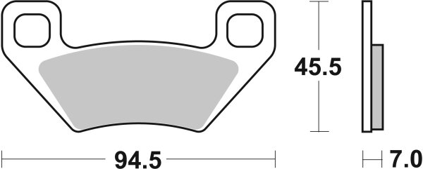 SBS Bremsbelag 822ATS (Satz pro Scheibe) Quad Sinter