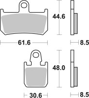 SBS Bremsbelag 839DC (Satz pro Scheibe) Road Racing Dual...