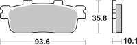 SBS Bremsbelag 847HS (Satz pro Scheibe) Street Sinter