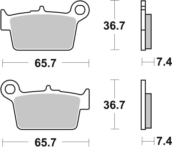 SBS Bremsbelag 861HF (Satz pro Scheibe) Street Ceramic