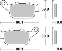 SBS Bremsbelag 881LS (Satz pro Scheibe) Street Sinter