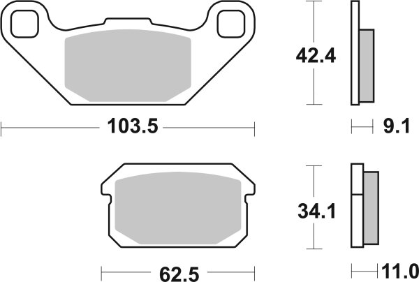 SBS Bremsbelag 848HF (Satz pro Scheibe) Street Ceramic