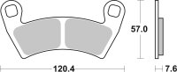 SBS Bremsbelag 897ATS (Satz pro Scheibe) Quad Sinter