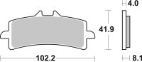 SBS Bremsbelag 901RST (Satz pro Scheibe) Road Racing Sinter