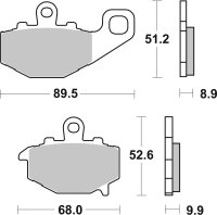 SBS Bremsbelag 687HF (Satz pro Scheibe) Street Ceramic