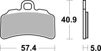 SBS Bremsbelag 963RSI (Satz pro Scheibe) Offroad Racing...