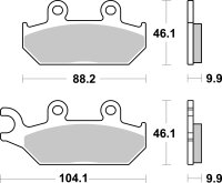 SBS Bremsbelag 972PSI (Satz pro Scheibe) Offroad Racing EVO Sinter