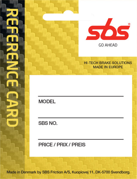 SBS Refcards Display (10 Stück)