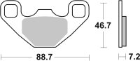 SBS Bremsbelag 906ATS (Satz pro Scheibe) Quad Sinter