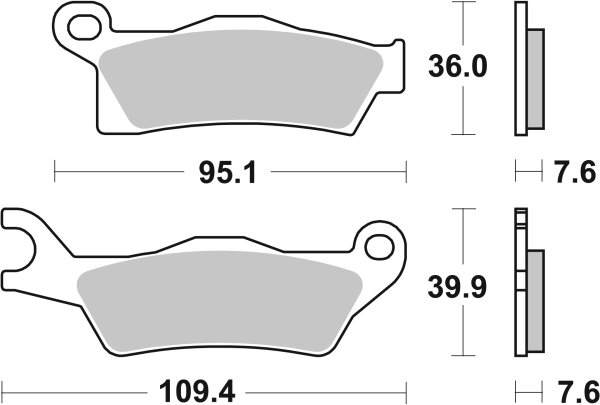 SBS Bremsbelag 910SI (Satz pro Scheibe) Offroad Sinter