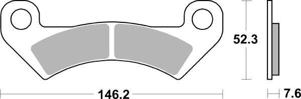 SBS Bremsbelag 912ATS (Satz pro Scheibe) Quad Sinter