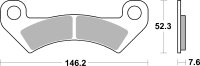 SBS Bremsbelag 912ATS (Satz pro Scheibe) Quad Sinter