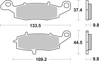 SBS Bremsbelag 920HF (Satz pro Scheibe) Street Ceramic