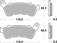 SBS Bremsbelag 934H.HF (Satz pro Scheibe) Street High Power Ceramic