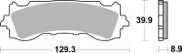 SBS Bremsbelag 952SP (Satz pro Scheibe) Street Upgrade Evo Sinter