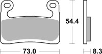 SBS Bremsbelag 960DS-2 (Satz pro Scheibe) Road Racing...