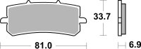 SBS Bremsbelag 962RST (Satz pro Scheibe) Road Racing Sinter