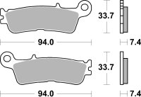 SBS Bremsbelag 965RSI (Satz pro Scheibe) Offroad Racing...