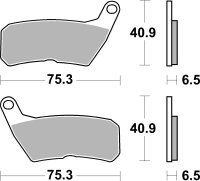 SBS Bremsbelag 928HF (Satz pro Scheibe) Street Ceramic