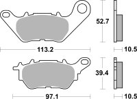 SBS Bremsbelag 932HF (Satz pro Scheibe) Street Ceramic