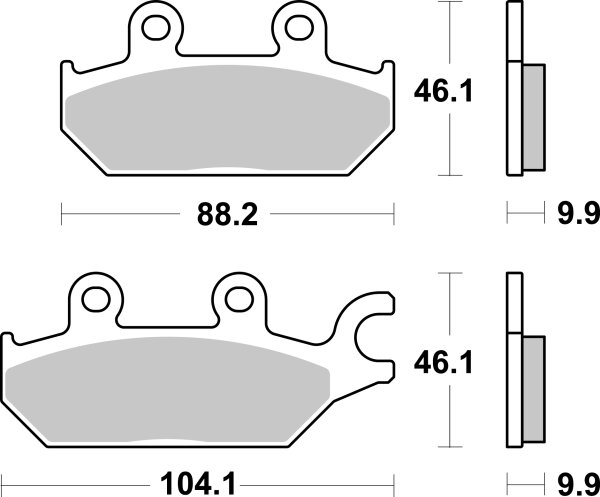 SBS Bremsbelag 971RSI (Satz pro Scheibe) Offroad Racing Sinter