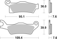 SBS Bremsbelag 910RSI (Satz pro Scheibe) Offroad Racing...