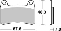 SBS Bremsbelag 933HS (Satz pro Scheibe) Street Sinter