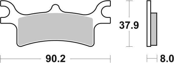 SBS Bremsbelag 787ATS (Satz pro Scheibe) Quad Sinter