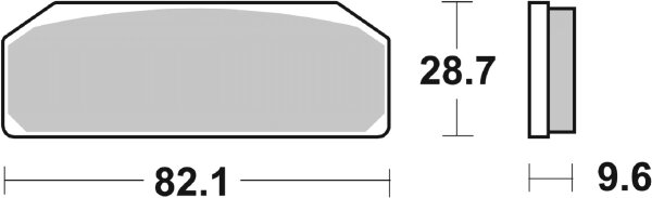 SBS Bremsbelag 845DC (Satz pro Scheibe) Road Racing Dual Carbon