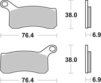 SBS Bremsbelag 866RSI (Satz pro Scheibe) Offroad Racing Sinter