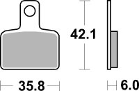 SBS Bremsbelag 895HF (Satz pro Scheibe) Street Ceramic