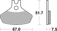 SBS Bremsbelag 907SI (Satz pro Scheibe) Offroad Sinter