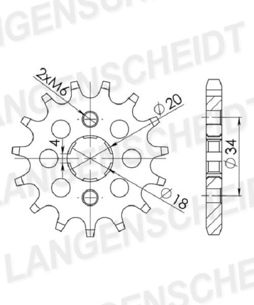 Supersprox Ritzel 428 - 15Z CST-418:15|grobverzahnt 18,0/20,0