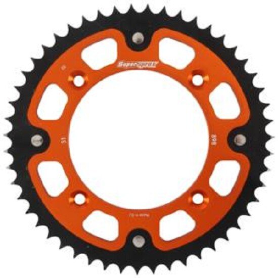 Supersprox Stealth-Kettenrad 428 - 51Z (orange) RST-898:51-ORG|ID 110,0 LK 132,0 4-Loch