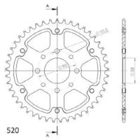 Supersprox Stealth-Kettenrad 520 - 44Z (gold)...