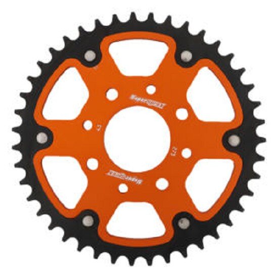 Supersprox Stealth-Kettenrad 520 - 43Z (orange) RST-273:43-ORG|ID 58,0 LK 90,0 4-Loch