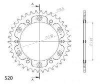 Supersprox Stealth-Kettenrad 520 - 38Z (blau)...