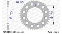 DC AFAM Alu-Kettenrad 520 - 40Z (Gun Metal) 72304N-40 | ID 125 LK 150 6-Loch