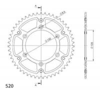 Supersprox Stealth-Kettenrad 520 - 51Z (rot)...