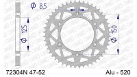 DC AFAM Alu-Kettenrad 520 - 51Z (Silber) 72304N-51 | ID...