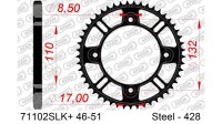 DC AFAM SLK Stahl-Kettenrad 428 - 48Z (Schwarz)...