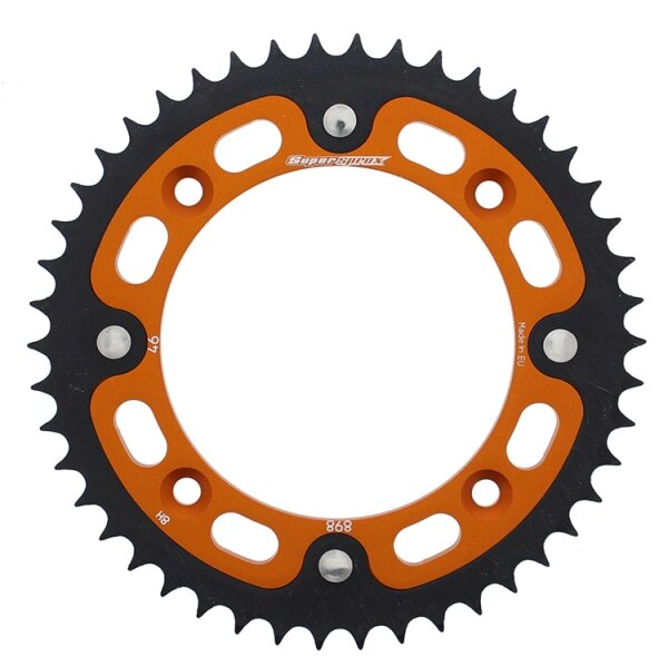 Supersprox Stealth-Kettenrad 428 - 46Z (orange) RST-898:46-ORG|ID 110,0 LK 132,0 4-Loch