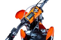 UP Design Lenkerpolster Motocross, orange mit Uhr (195 x 80 65 mm)