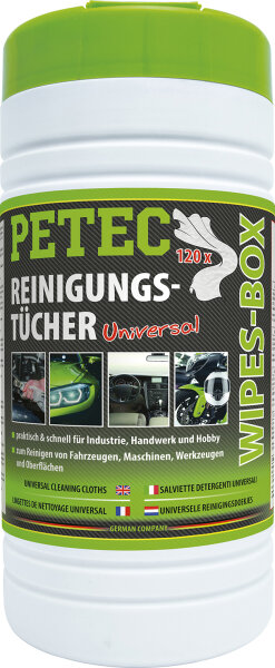 Petec Reinigungstücher Wipes-Box (120 Stk.)