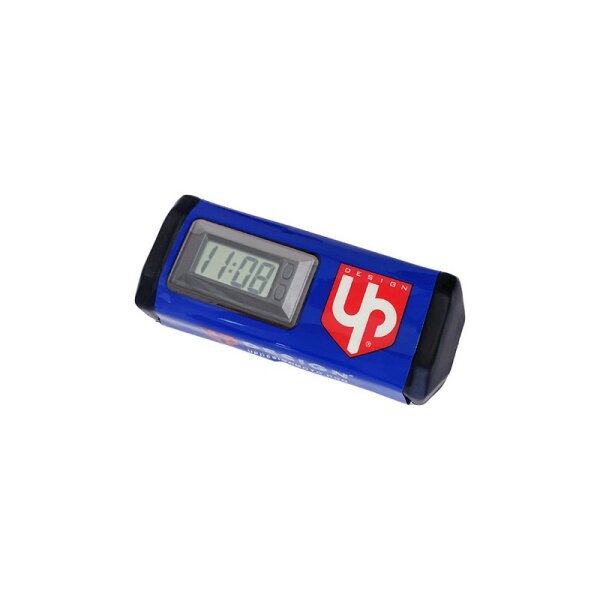 UP Design Lenkerpolster Motocross, blau mit Uhr (195 x 80 65 mm)