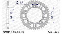 DC AFAM Alu-Kettenrad 420 - 50Z (Gun Metal) 72101+50 | ID 98 LK 115 5-Loch mit Schlammnut