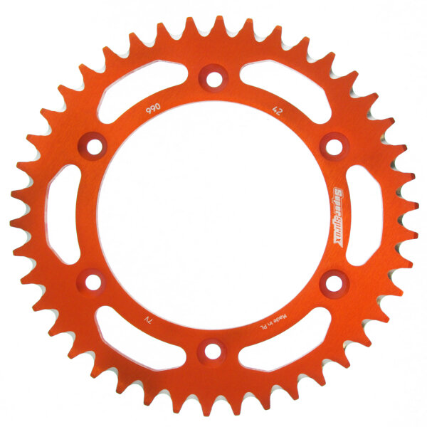 Supersprox Alu-Kettenrad 520 - 42Z (orange) RAL-990:42-ORG|ID 125,0 LK 150,0 6-Loch