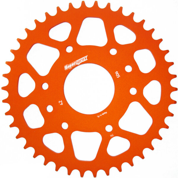 Supersprox Alu-Kettenrad 520 - 42Z (orange) RAL-905:42-ORG|ID 63,0 LK 110,0 8-Loch