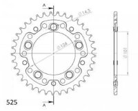 Supersprox Stealth-Kettenrad 525 - 38Z (schwarz)...